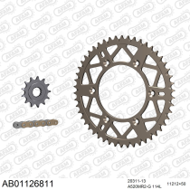 Kit chaine 520 AFAM - Couronne alu anti-boue - Type de chaine au choix - HONDA CR 250 R 1996-2000