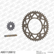Kit chaine 520 AFAM - Couronne alu anti-boue - Type de chaine au choix - HONDA CR 250 R 2002