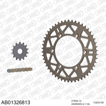 Kit chaine 520 AFAM - Couronne alu anti-boue - Type de chaine au choix - YAMAHA YZ 250 2006-2023