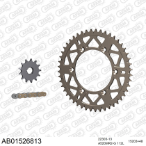 Kit chaine 520 AFAM - Couronne alu anti-boue - Type de chaine au choix - SUZUKI RM 250 1999-2000