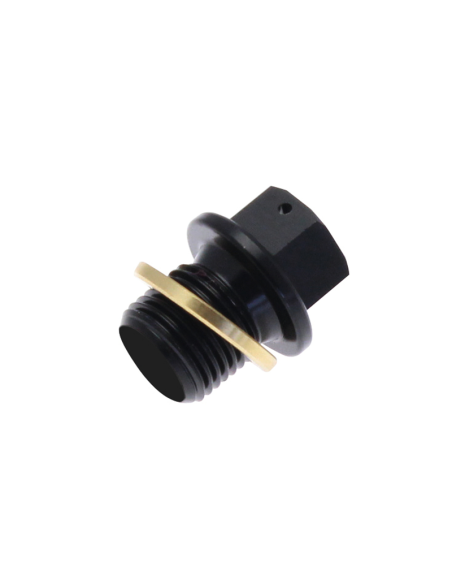 Bouchon de vidange non-aimanté TECNIUM M12x1,5x13 tête creuse noir avec rondelle