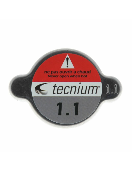 Bouchon de radiateur TECNIUM 1.1 bar pour montage japonais Honda/Kawasaki/Suzuki/Yamaha/Sherco/Beta