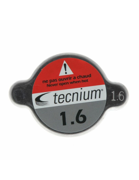 Bouchon de radiateur TECNIUM 1.6 bar pour montage japonais Honda/Kawasaki/Suzuki/Yamaha/Sherco/Beta