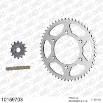 Kit chaine 520 AFAM - Couronne acier - Type de chaine au choix - HUSABERG FE 501 E 2013-2014