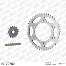 Kit chaine 520 AFAM - Couronne acier - Type de chaine au choix - HUSABERG FE 600 2000-2003