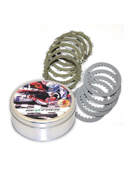 Kit Disques d'embrayage garnis + lisses NEWFREN pour DUCATI 400 à 750cc (métal fritté)
