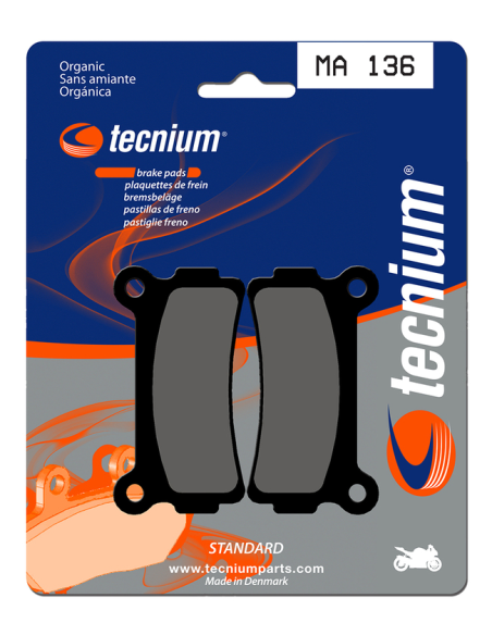 Plaquettes de frein avant/arrière TECNIUM MA 136