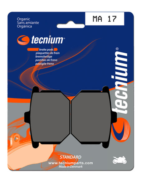 Plaquettes de frein avant/arrière TECNIUM MA 17