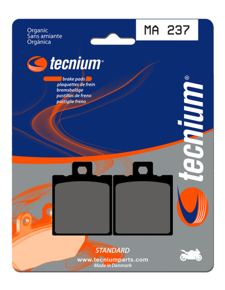 Plaquettes de frein avant/arrière TECNIUM MA 237