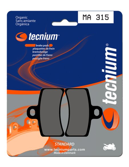 Plaquettes de frein avant/arrière TECNIUM MA 315