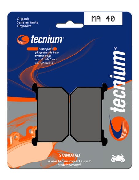 Plaquettes de frein avant/arrière TECNIUM MA 40