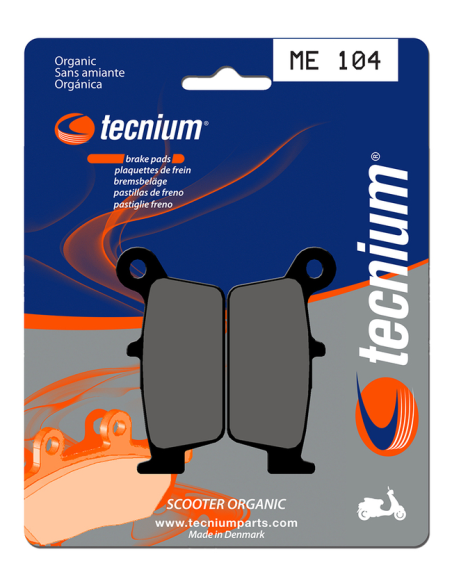 Plaquettes de frein avant/arrière TECNIUM ME 104