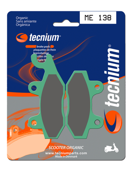 Plaquettes de frein avant/arrière TECNIUM ME 138