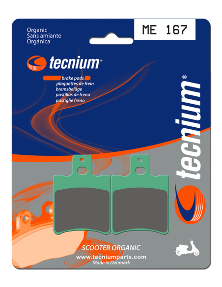Plaquettes de frein avant/arrière TECNIUM ME 167