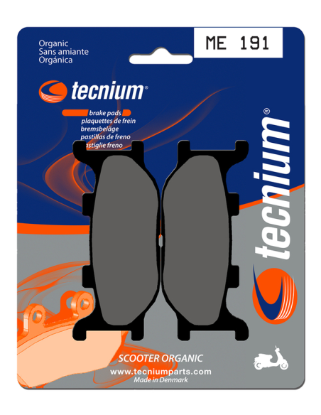 Plaquettes de frein avant/arrière TECNIUM ME 191