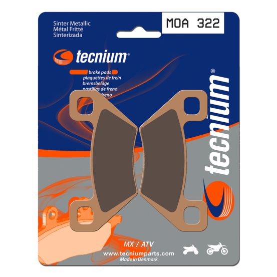 Plaquettes de frein avant/arrière TECNIUM MOA 322