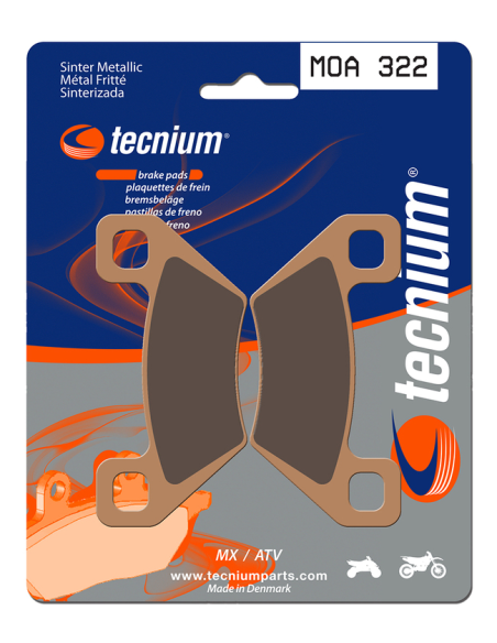 Plaquettes de frein avant/arrière TECNIUM MOA 322