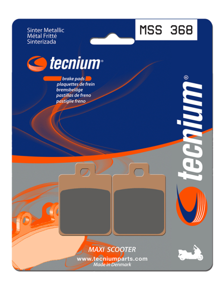 Plaquettes de frein avant/arrière TECNIUM MSS 368