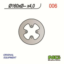 Disque de frein NG arrière 160x--x4,0