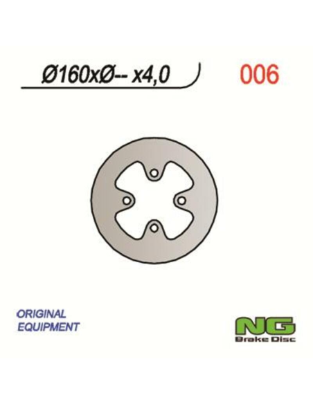 Disque de frein NG arrière 160x--x4,0