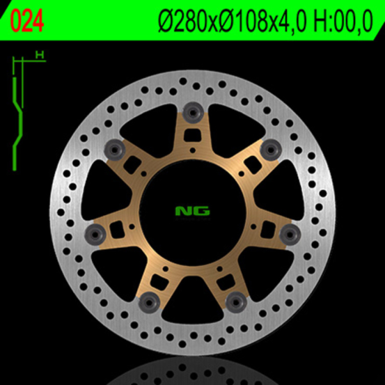 Disque de frein NG avant 280x108x4,0