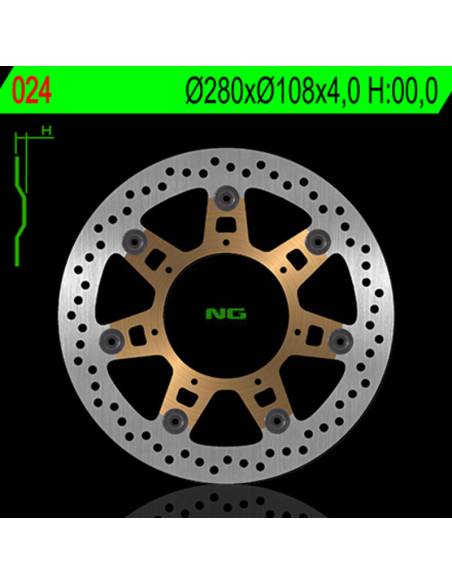 Disque de frein NG avant 280x108x4,0
