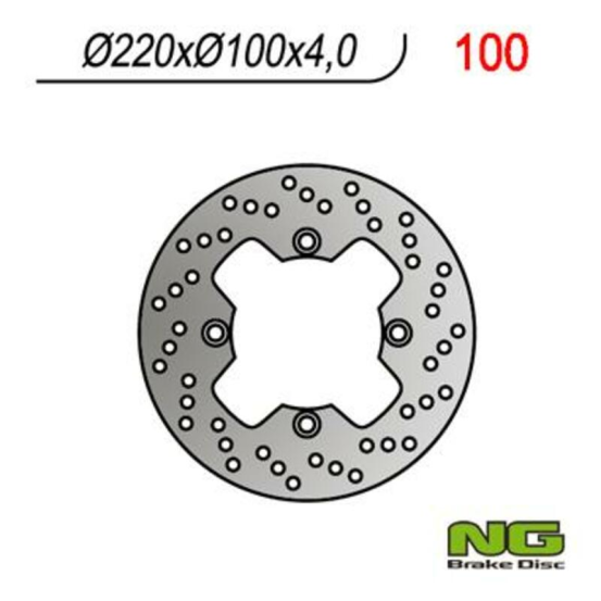 Disque de frein fixe arrière central NG 220x100x4,0