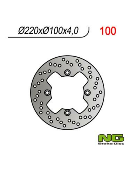 Disque de frein fixe arrière central NG 220x100x4,0