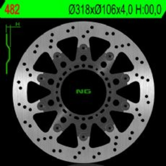 Disque de frein avant NG 318x106x4,0