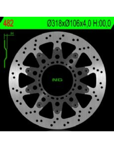Disque de frein avant NG 318x106x4,0