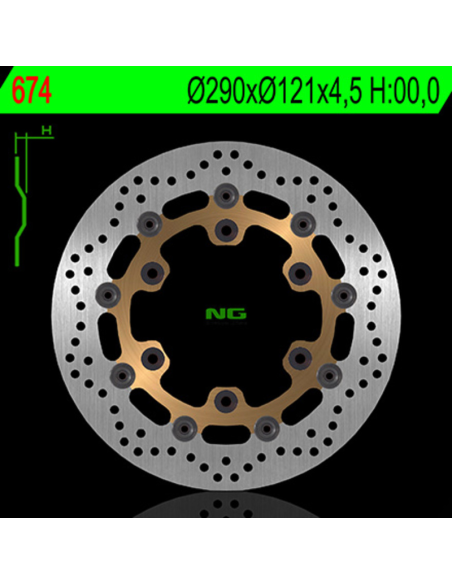 Disque de frein NG avant 290x121x4,5