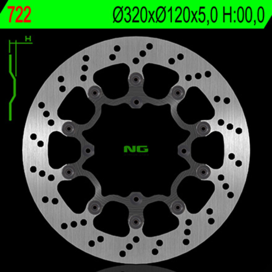 Disque de frein NG avant 320x120x5,0