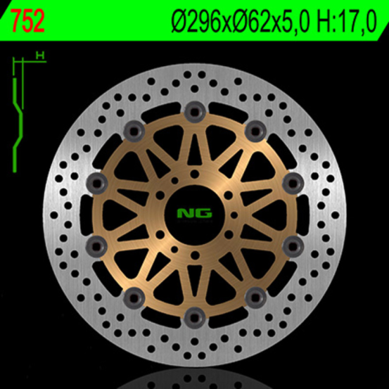 Disque de frein avant NG 296x62x5,0