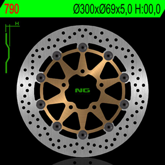 Disque de frein flottant avant NG 300x69x5,0
