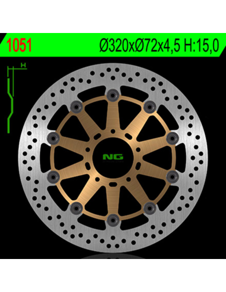 Disque de frein avant NG 320x72x4,5