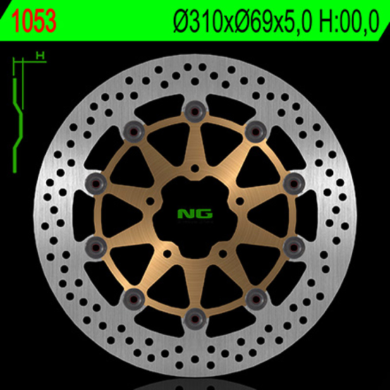 Disque de frein fixe avant gauche ou droit NG 310x69x5,0