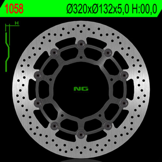 Disque de frein flottant avant NG 320x132x5,0