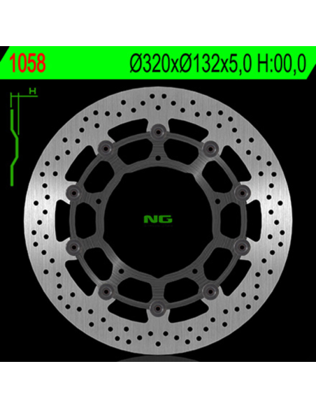Disque de frein flottant avant NG 320x132x5,0
