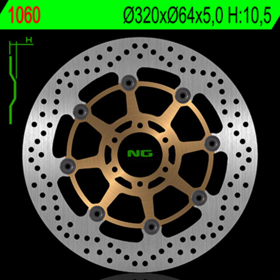 Disque de frein avant NG 320x64x5,0