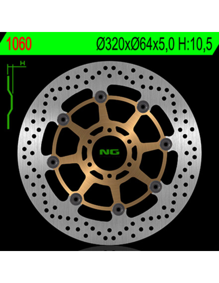 Disque de frein avant NG 320x64x5,0