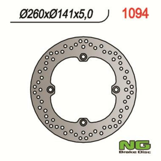 Disque de frein arrière NG 260x141x5,0