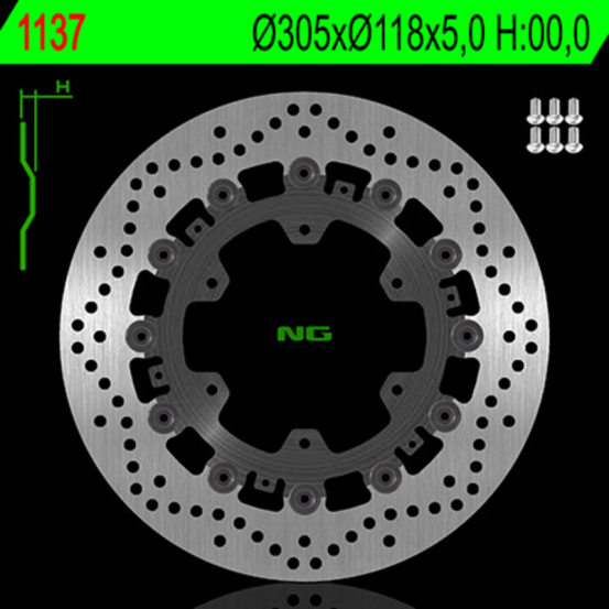 Disque de frein avant NG 305x118x5,0