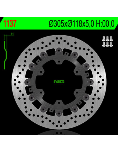 Disque de frein avant NG 305x118x5,0
