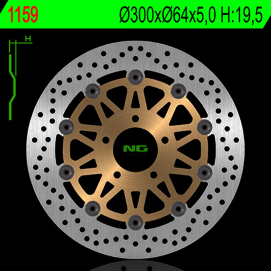 Disque de frein flottant avant NG pour Suzuki 250 RGV Gamma 1991 / 750 GSX 1997-2003