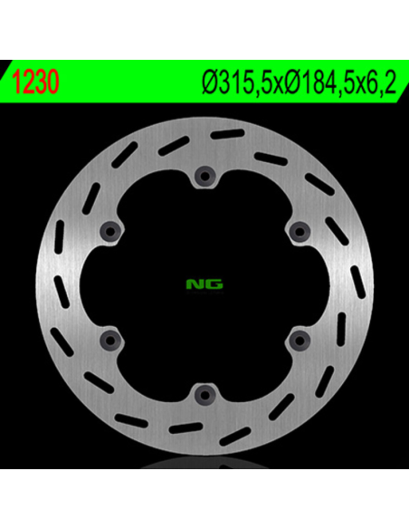 Disque de frein arrière NG 320x184.5x6.2 pour Honda