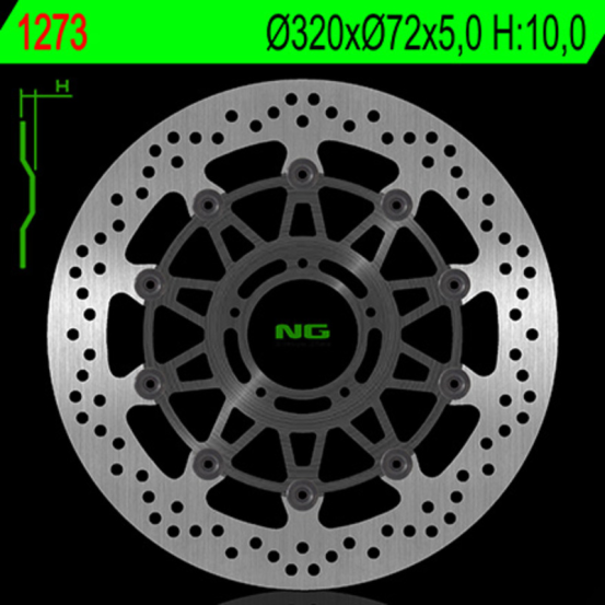 Disque de frein flottant avant rond NG pour Ducati