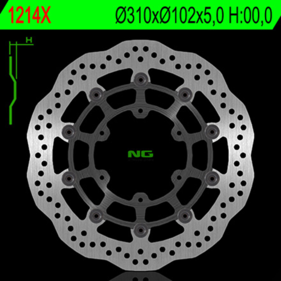 Disque de frein à pétales flottant avant NG Wave SUZUKI GSX-R