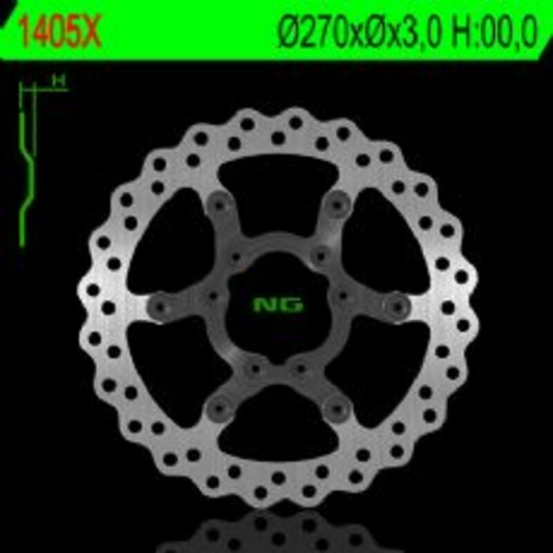 Disque de frein à pétales fixe arrière NG Wave pour TM