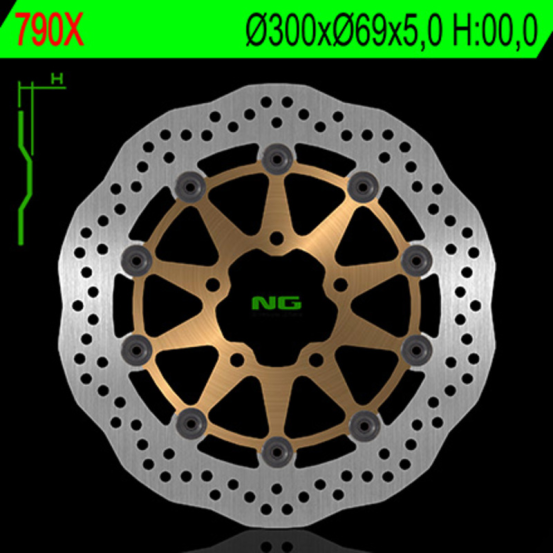 Disque de frein à pétales flottant avant NG Wave 600/750 GSXR 04-05 / 1000 GSXR 03-04