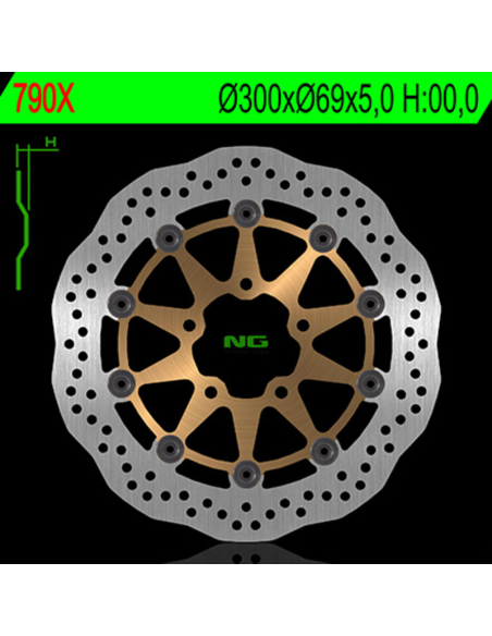 Disque de frein à pétales flottant avant NG Wave 600/750 GSXR 04-05 / 1000 GSXR 03-04